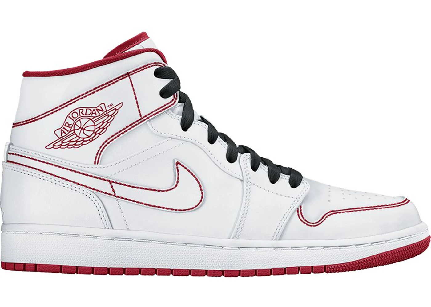 Jordan 1 Mid WeiB Gym Rot GS 554725 103 DE