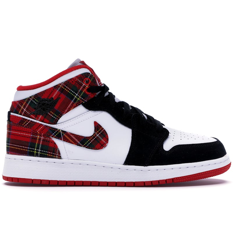 Jordan Mid White Plaid (GS) 554725-607 GB - Main Image