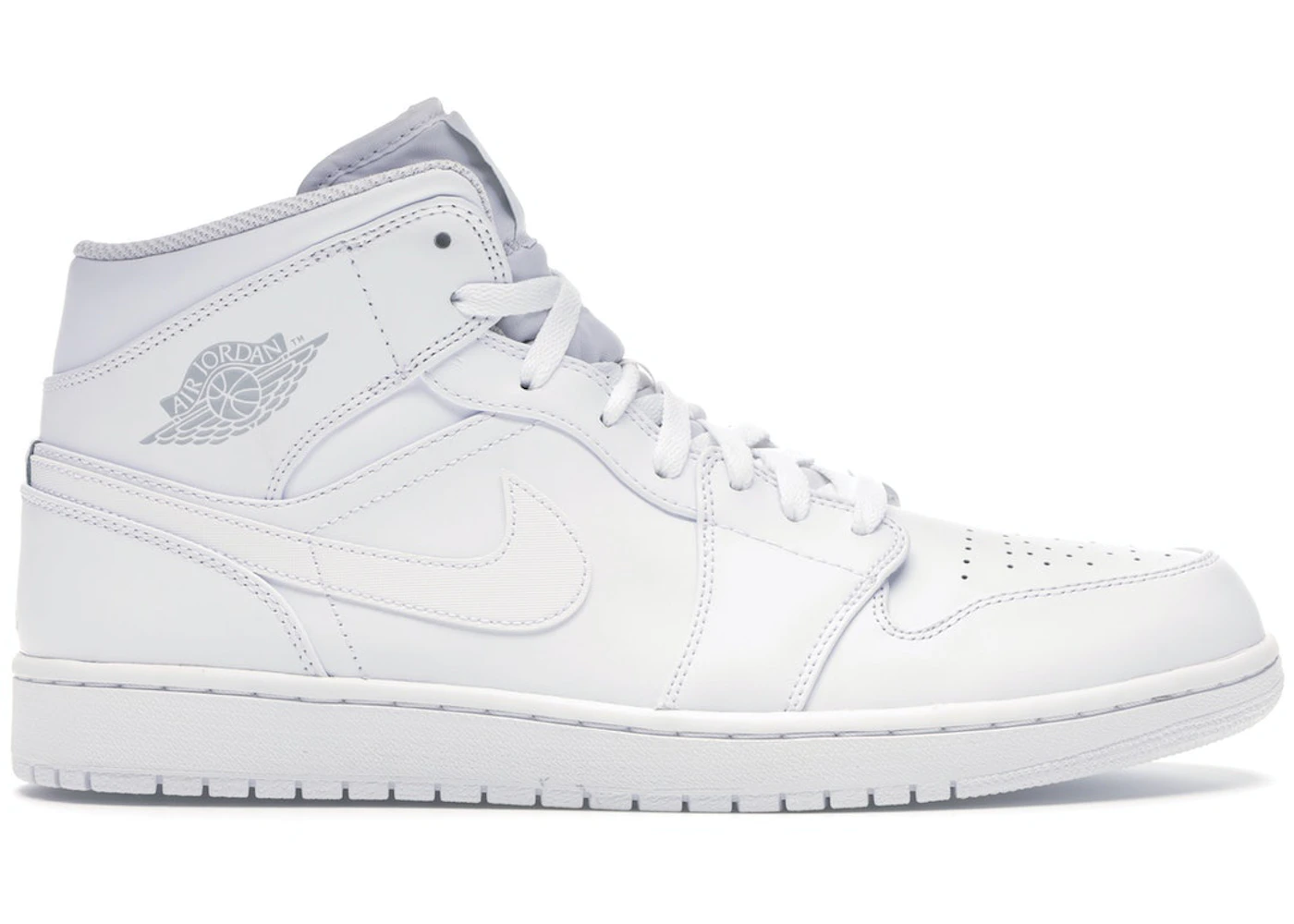 Jordan 1 Mid White/Pure Platinum Men's - 554724-104 - US Jordan 1 Mid White/Pure Platinum Men's - 554724-104 - US