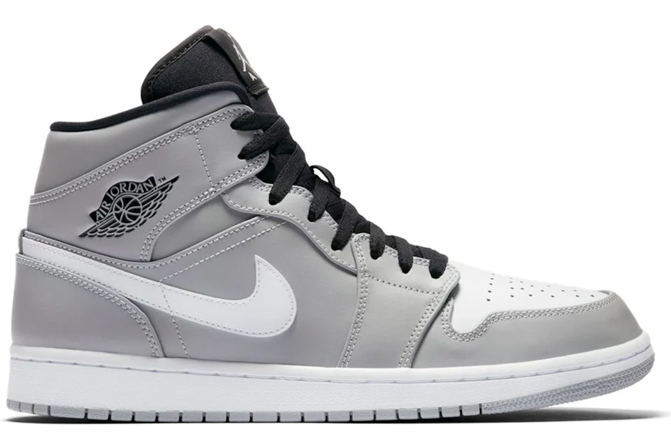 Jordan 1 Mid Wolf Grey Black White