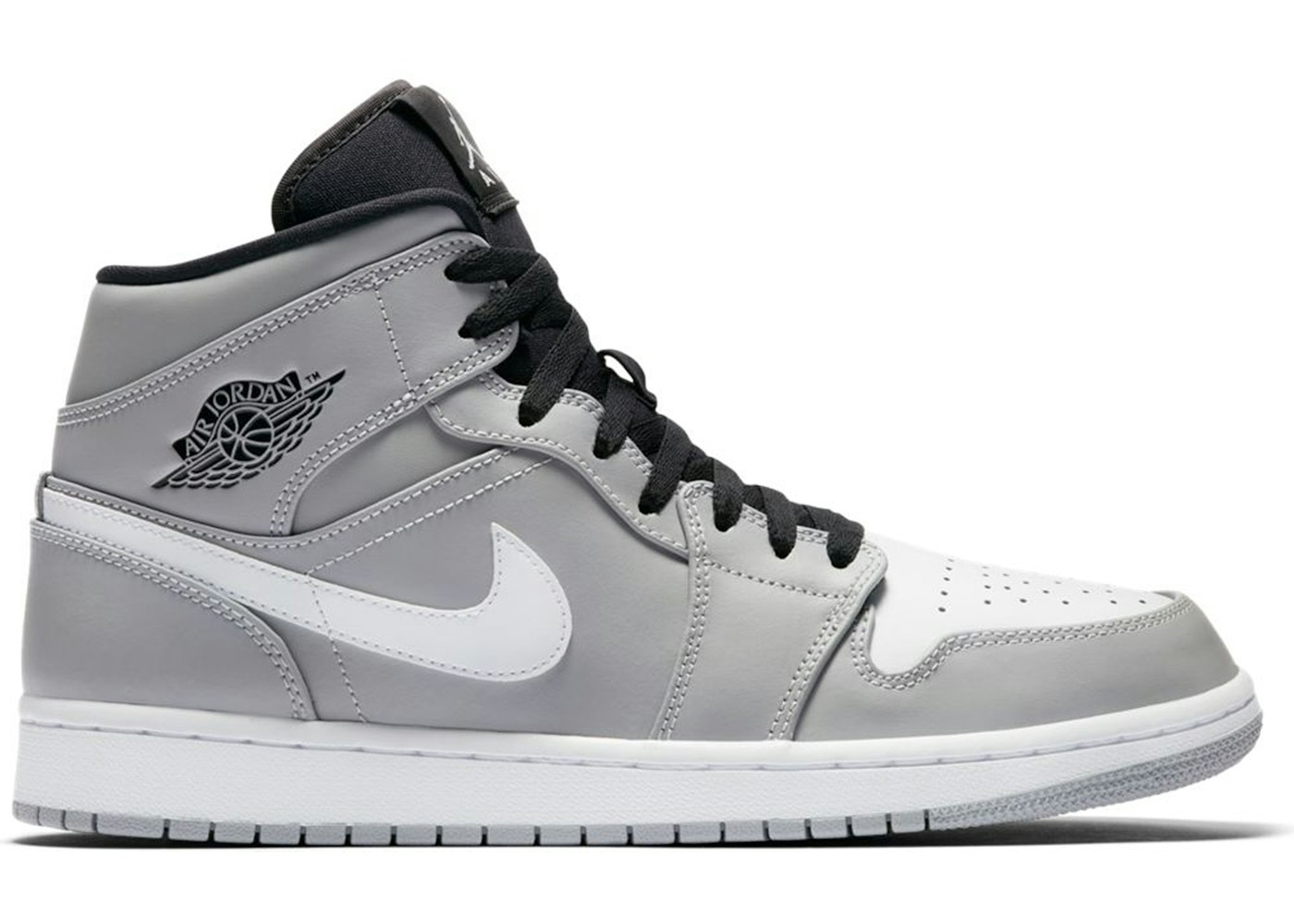Jordan 1 Mid Wolf Grey Black White 046 Jordan 1 Mid Wolf Grey Black White 046
