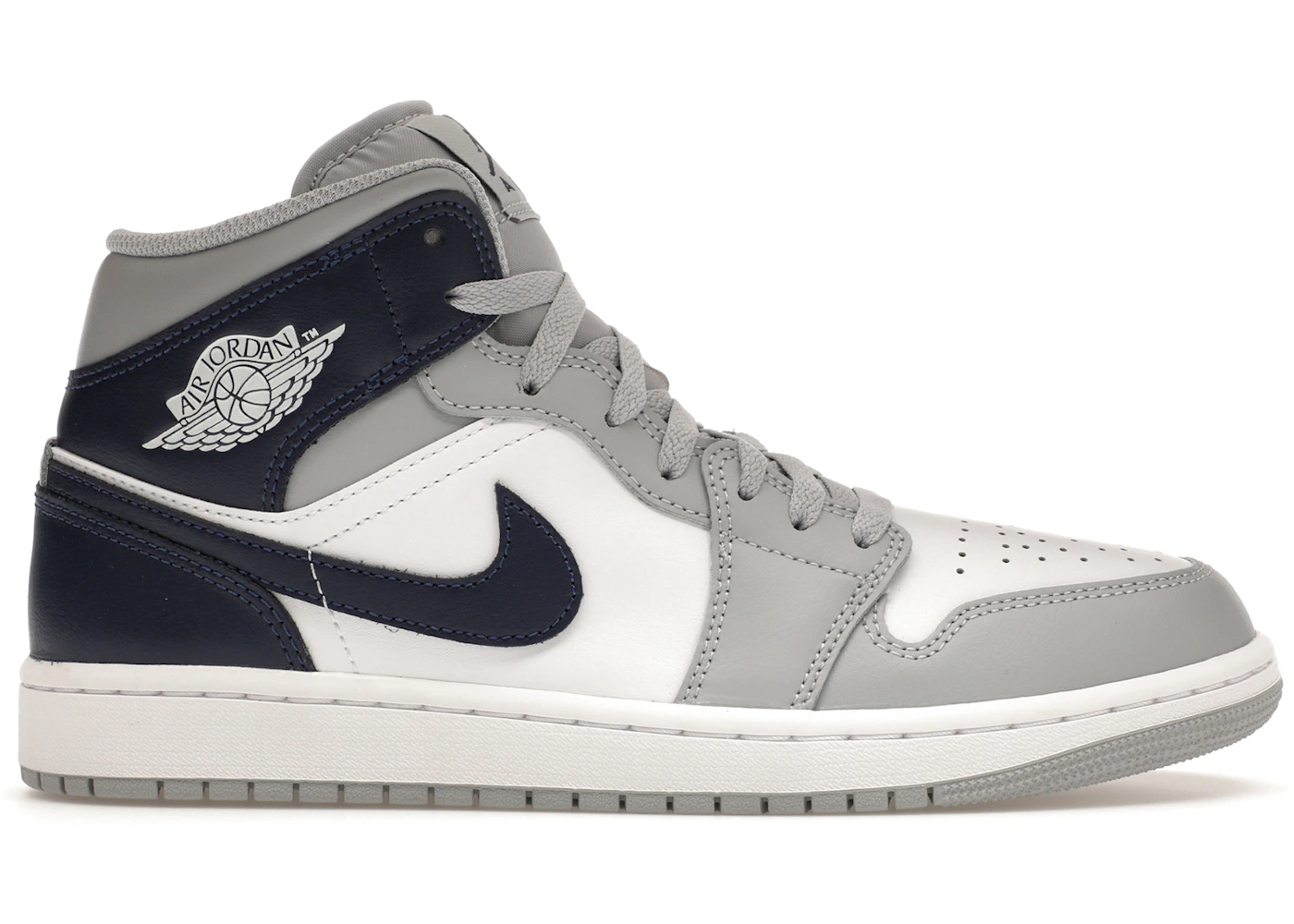 Jordan 1 Mid Wolf Grey Midnight Navy Men's - DQ8426-104 - US