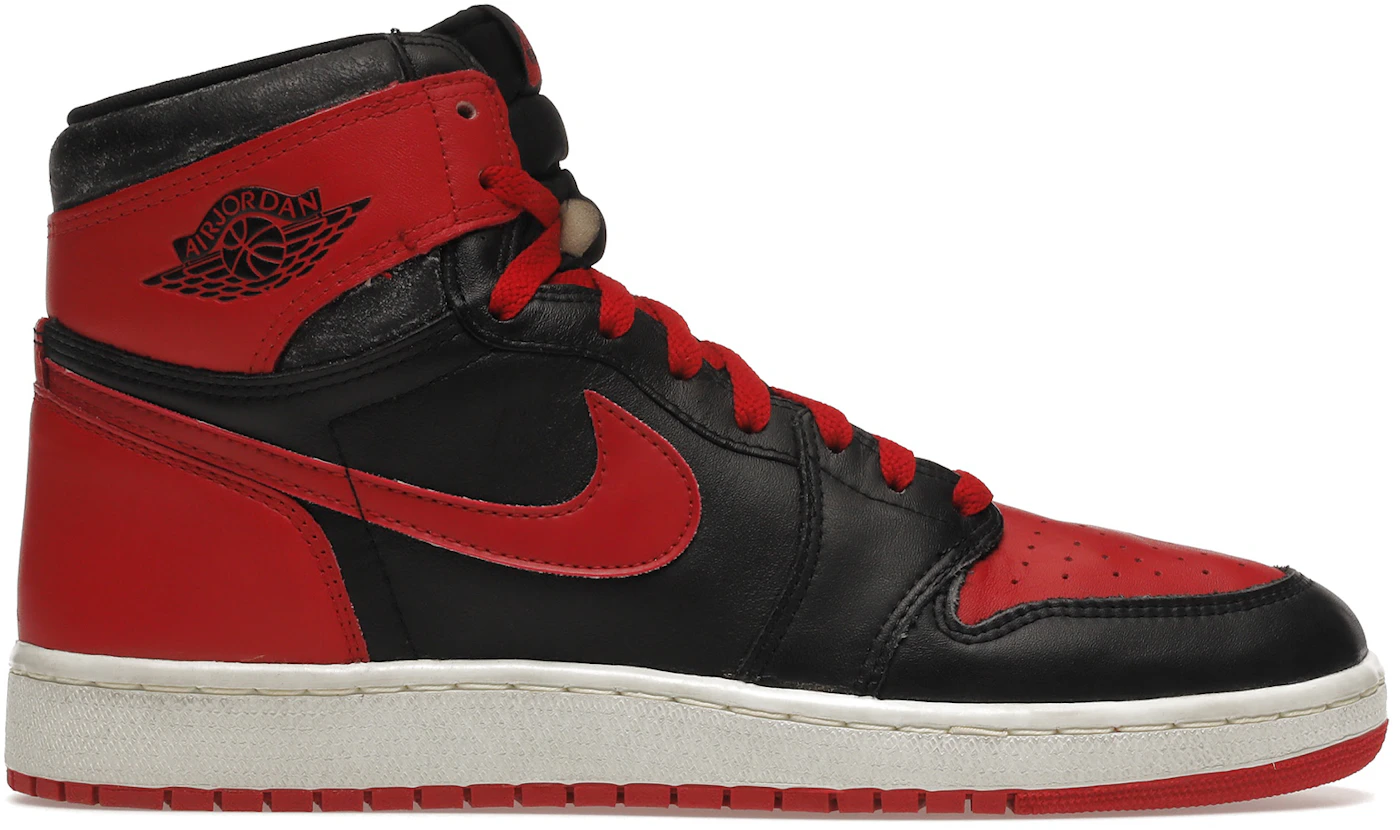 Michael Jordan Autographed Nike Air Jordan 1 Retro High 85 Varsity Red Shoes  - Upper Deck