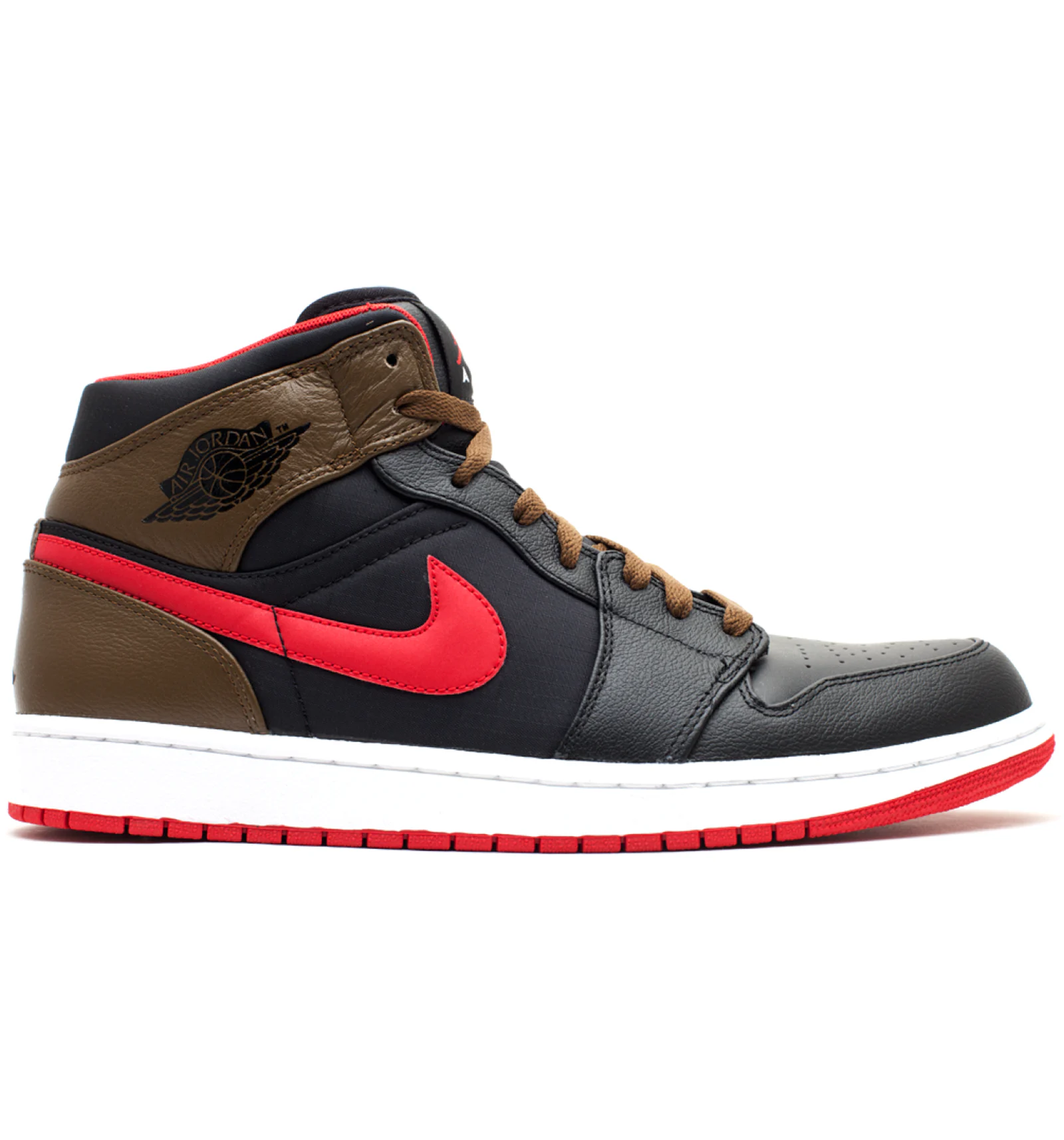 Jordan 1 Phat Black Red Olive Men s 364770 040 US