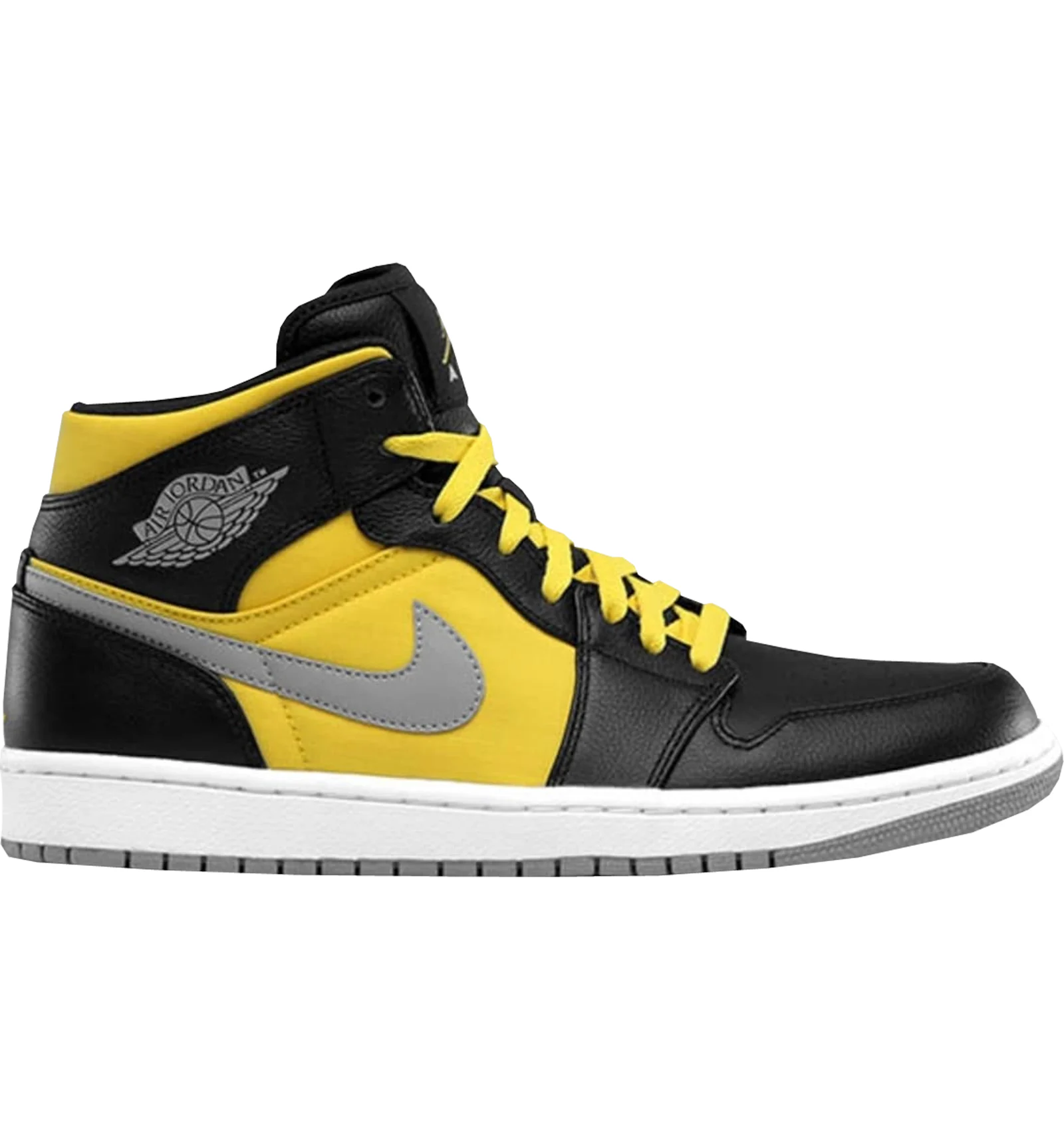 Jordan 1 black and top yellow mens
