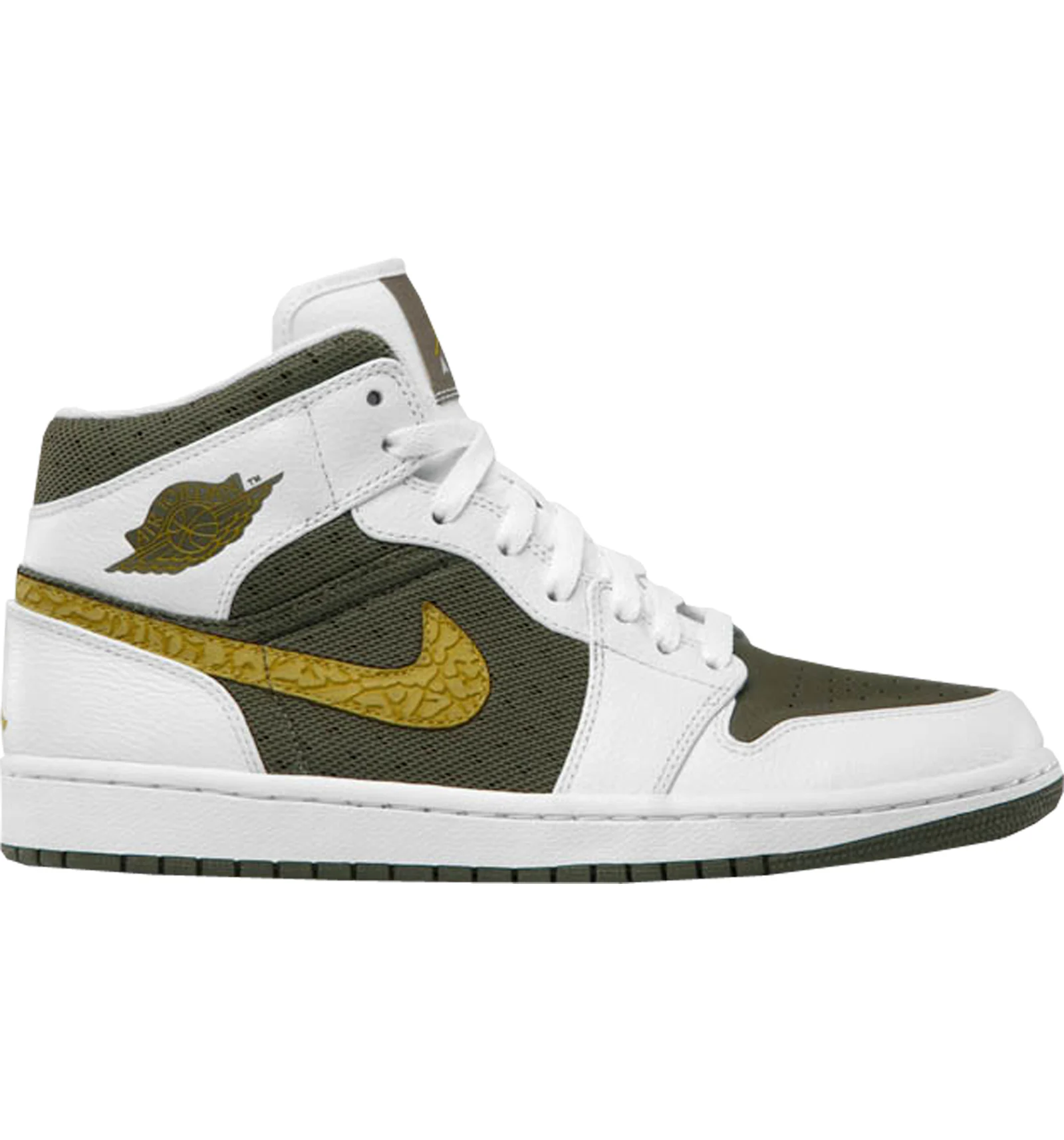 Jordan 1 Phat Mid White Peat Moss Cargo Khaki Men s 364770 145