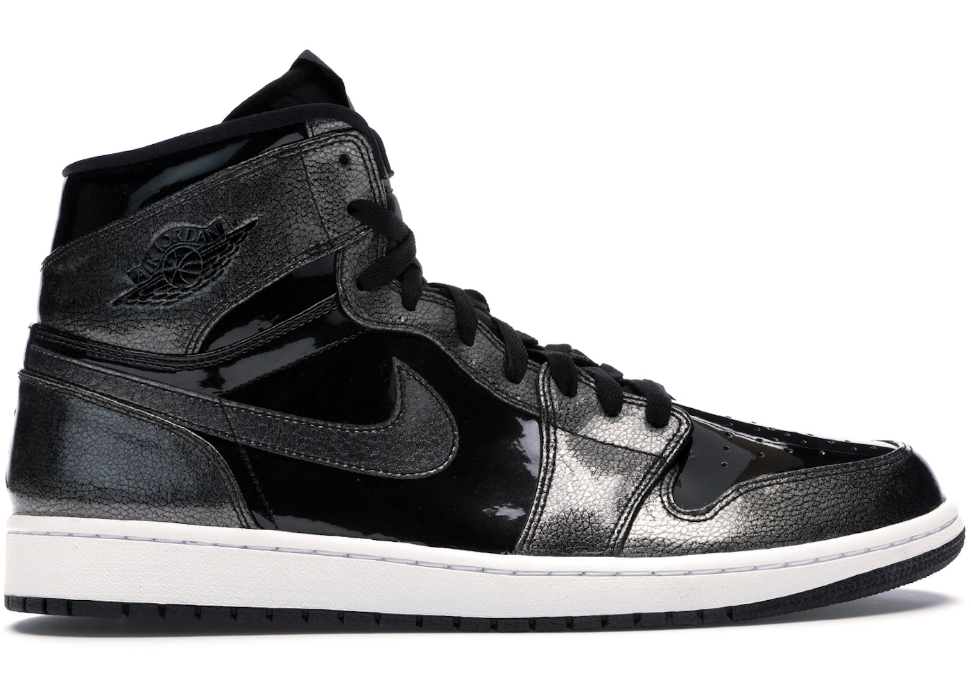 All black patent leather jordans Clearance