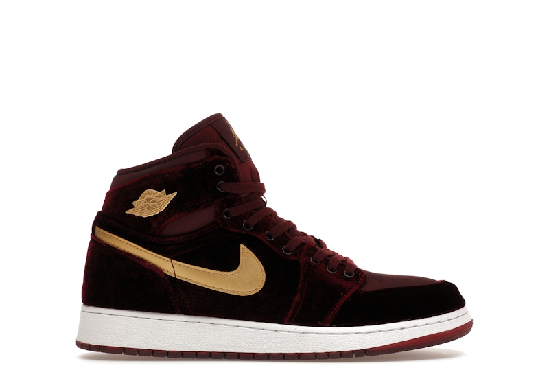 air jordan burgundy and gold