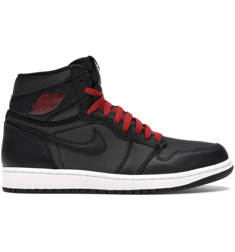 Jordan Retro High Black Satin Gym Red Men's 555088-060 US