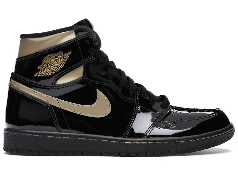 black and gold jordan 1