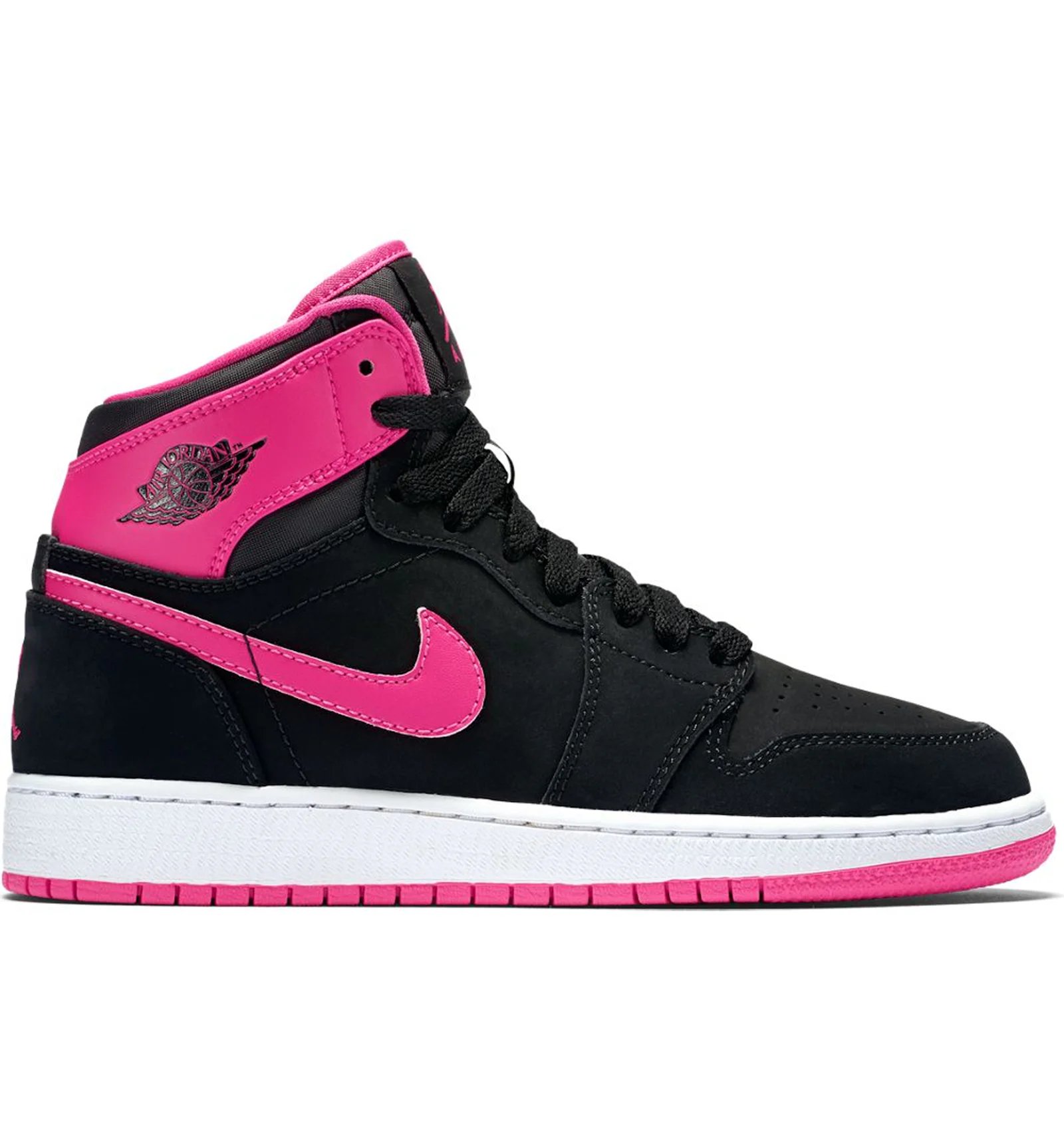 Pink and hot sale black retro jordans