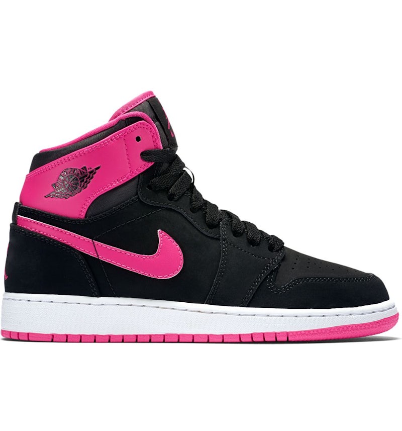Jordan Retro High Black Vivid Pink (GS) 332148-008 US