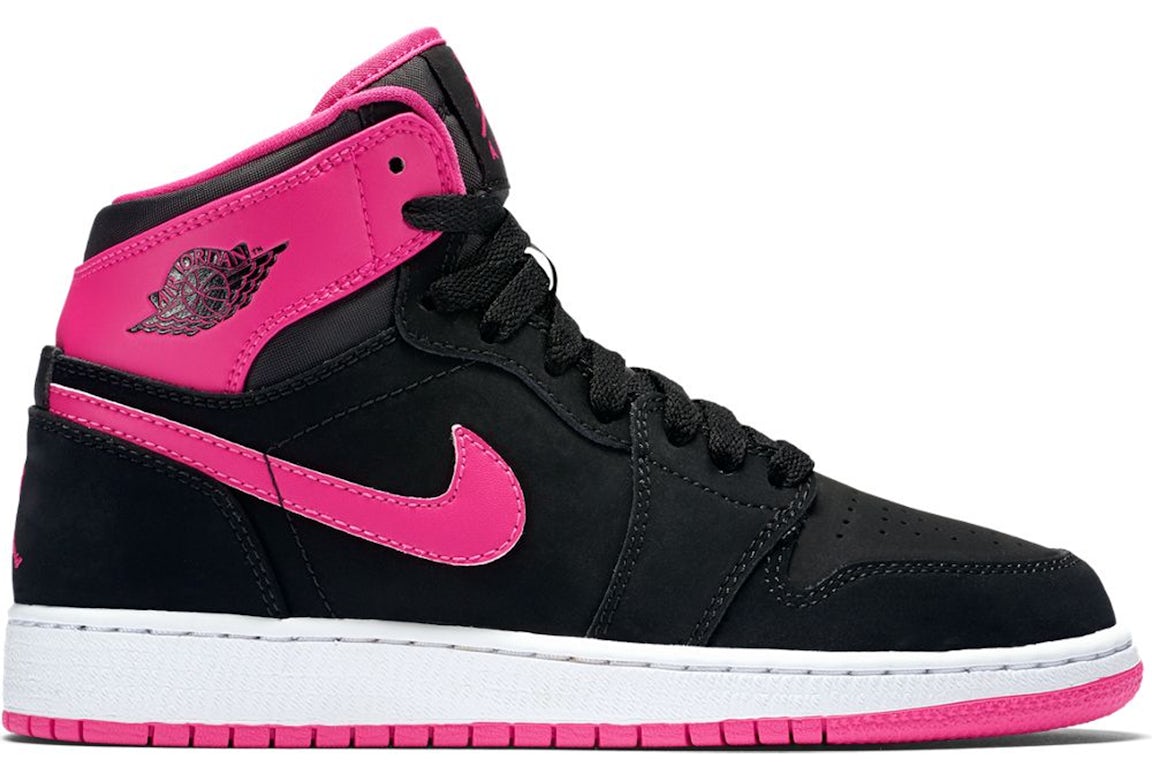 Jordan 1 Retro High Black Vivid Pink (GS) - 332148-008 - US