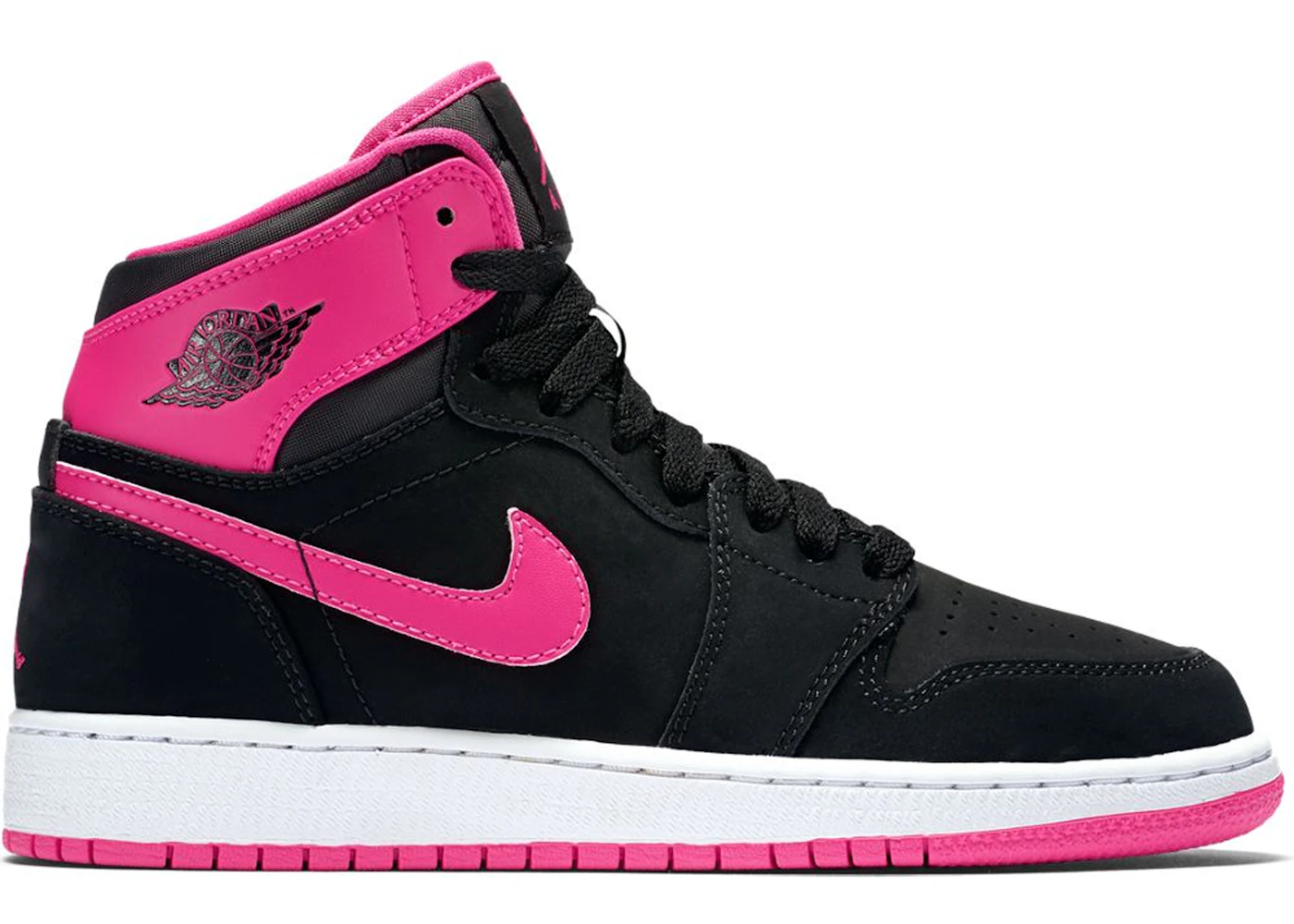 Jordan 1 Retro High Black Vivid Pink GS Kids 332148 008 GB