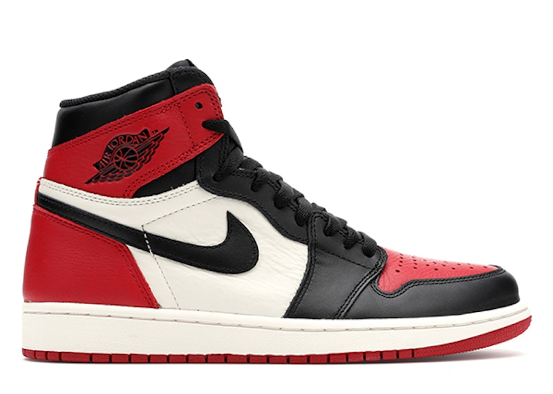 black red and white jordan 1s