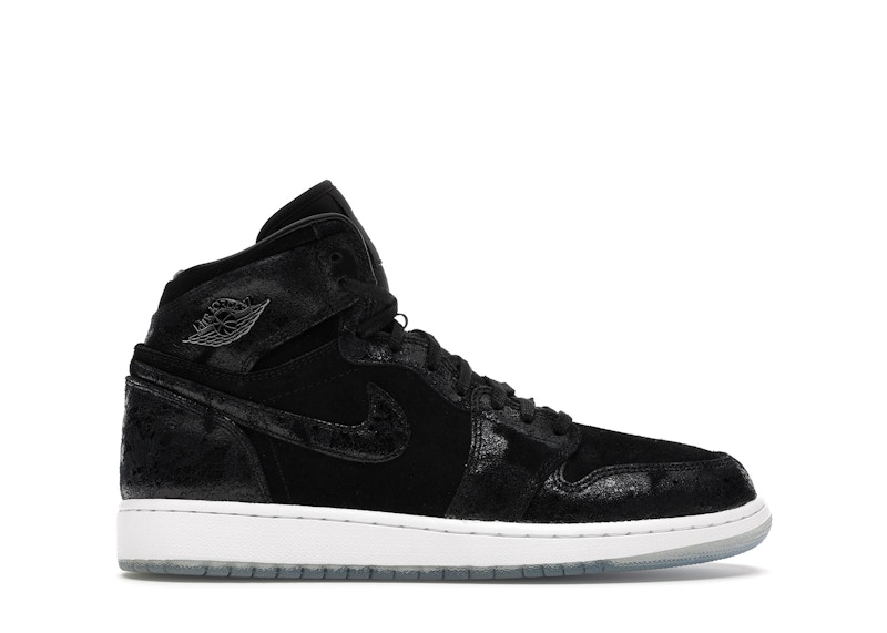 black and white suede jordan 1