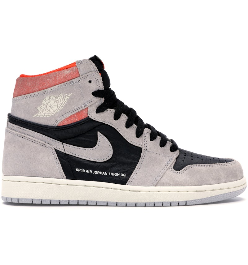 Jordan Retro High grigio neutro cremisi brillante Uomo 555088