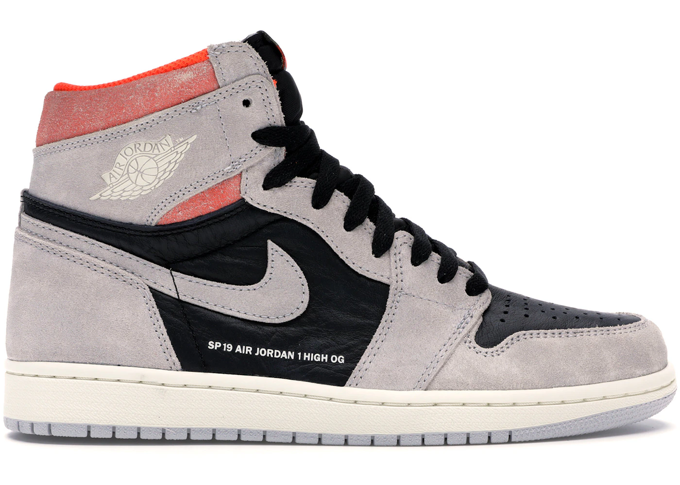 Jordan Retro High Neutral Grey Hyper Crimson Men's 555088-018 US