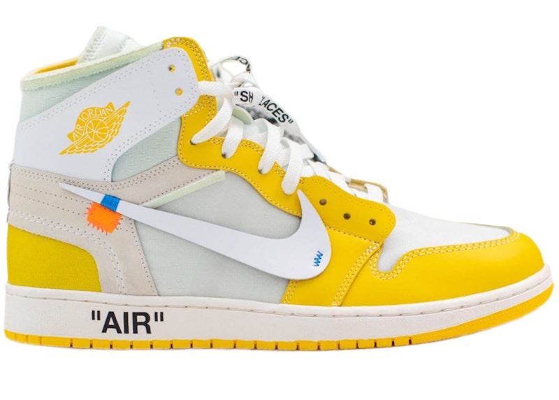 Jordan 1 Retro High Off-White Canary Yellow Men's - AQ0818-149 - US