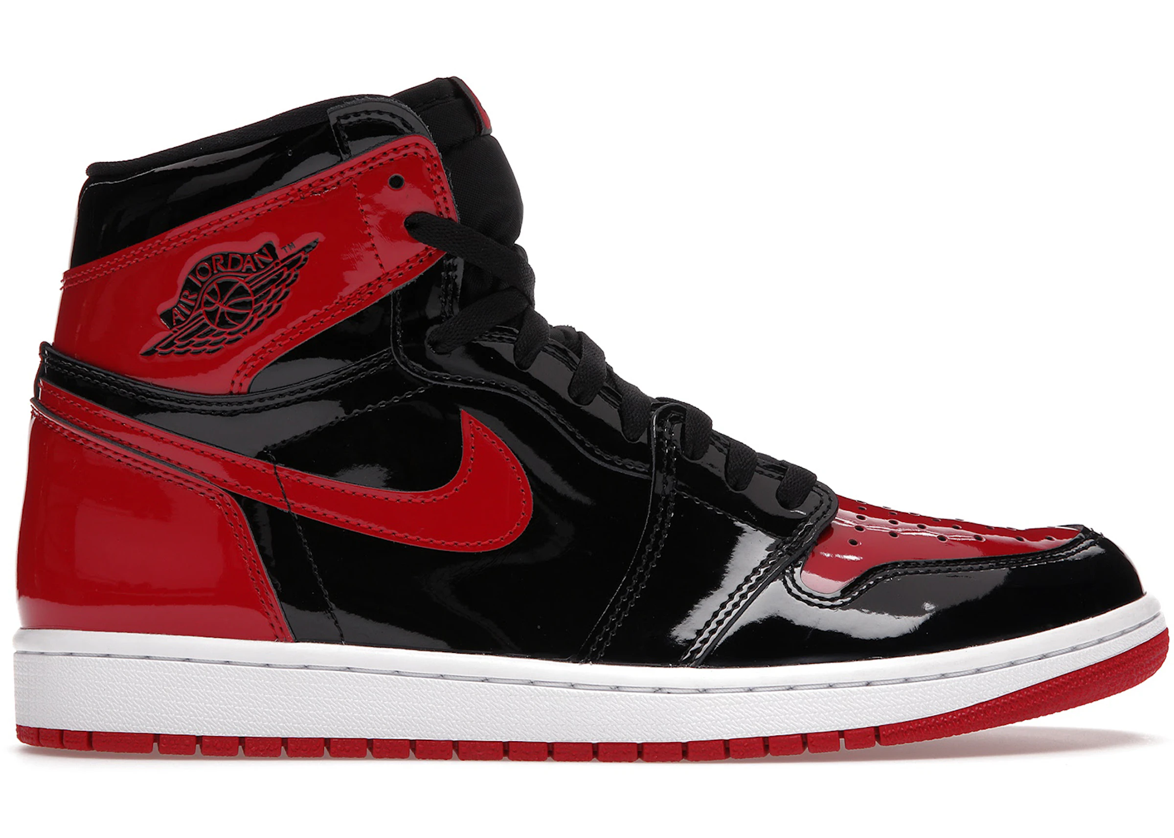 title alignment Disappointed Jordan 1 Retro High OG Patent Bred - 555088-063 - US