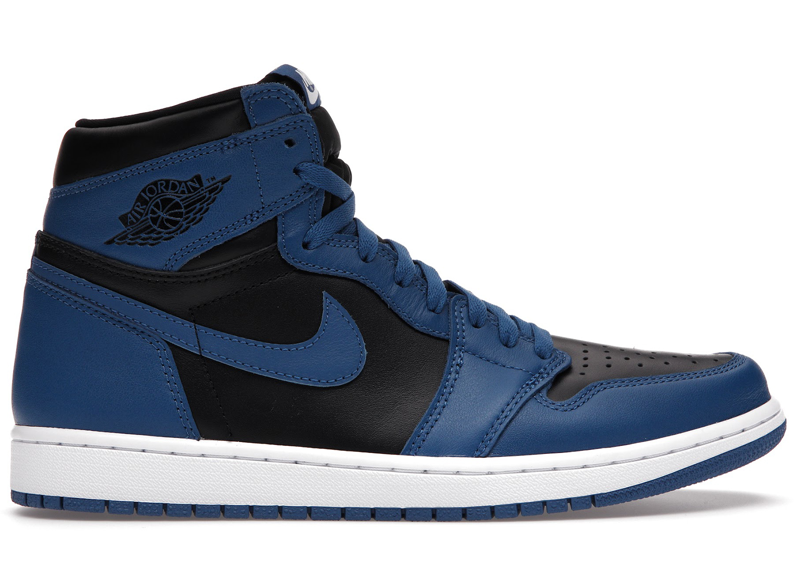 Mens Shoes Trainers High-top trainers FABRIX1 Leather Air Jordan 1 Wmns Mid royal Black Blue for Men 