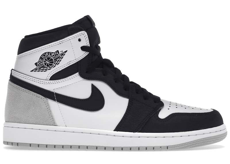 black and white grey jordan 1