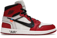 Tênis masculino Nike Air Jordan 1 X Off White NRG UNC branco/escuro em pó  azul couro tamanho 8