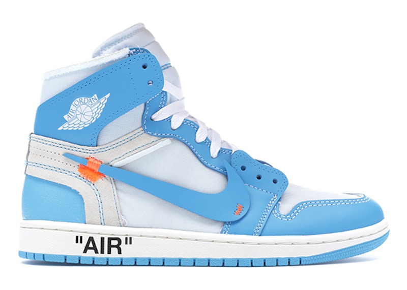 Jordan 1 Retro High Off White University Blue Men s AQ0818 148 US