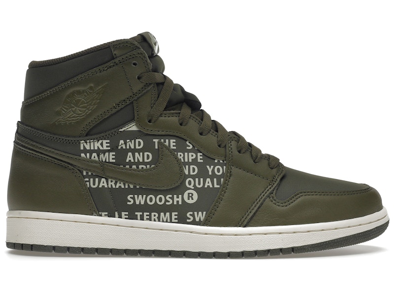 Jordan 1 Retro High Olive Canvas Men's - 555088-300 - US