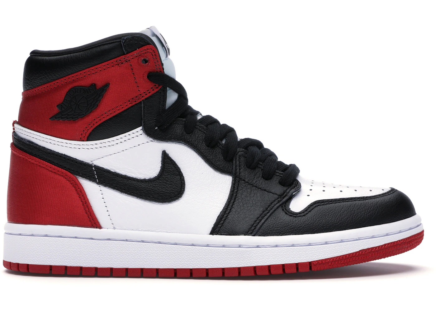 air jordan 1 retro high satin black toe (w) men's shoes