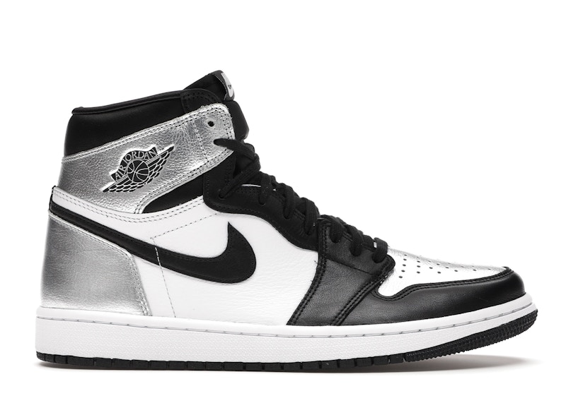 air jordan 1 black and silver