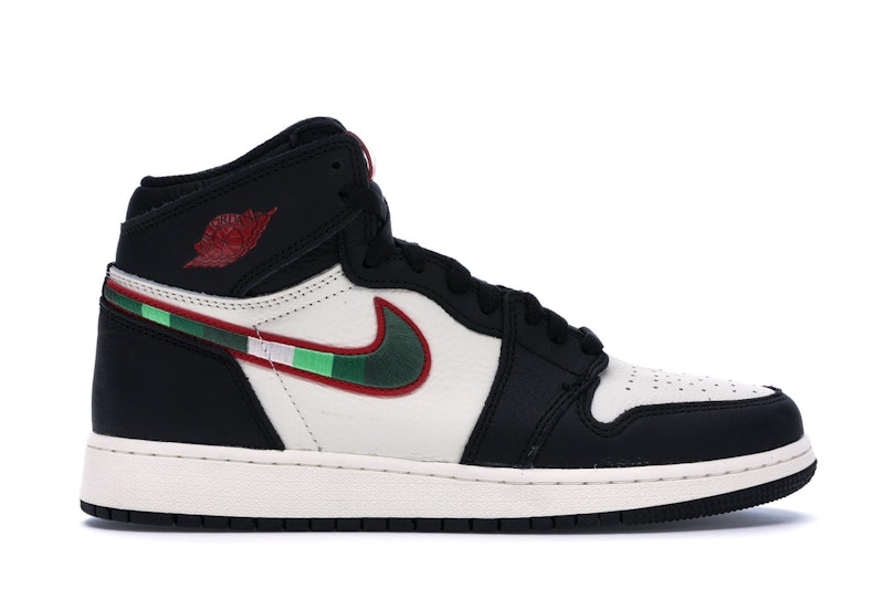 Pre-owned Jordan 1 Retro High Sports Illustrated (a Star Is Born) Sneakers In Black/varsity Red/sail