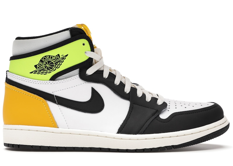 Jordan 1 Retro High White Black Volt University Gold Men's - 555088-118 - US