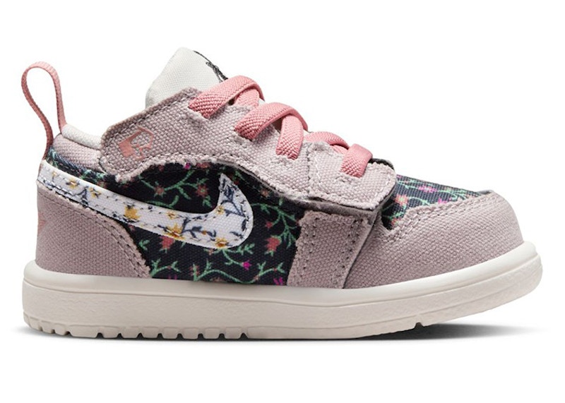 Pre-owned Jordan 1 Retro Low Alt Se Floral Sneakers In Platinum Violet/anthracite/red Stardust In Multi