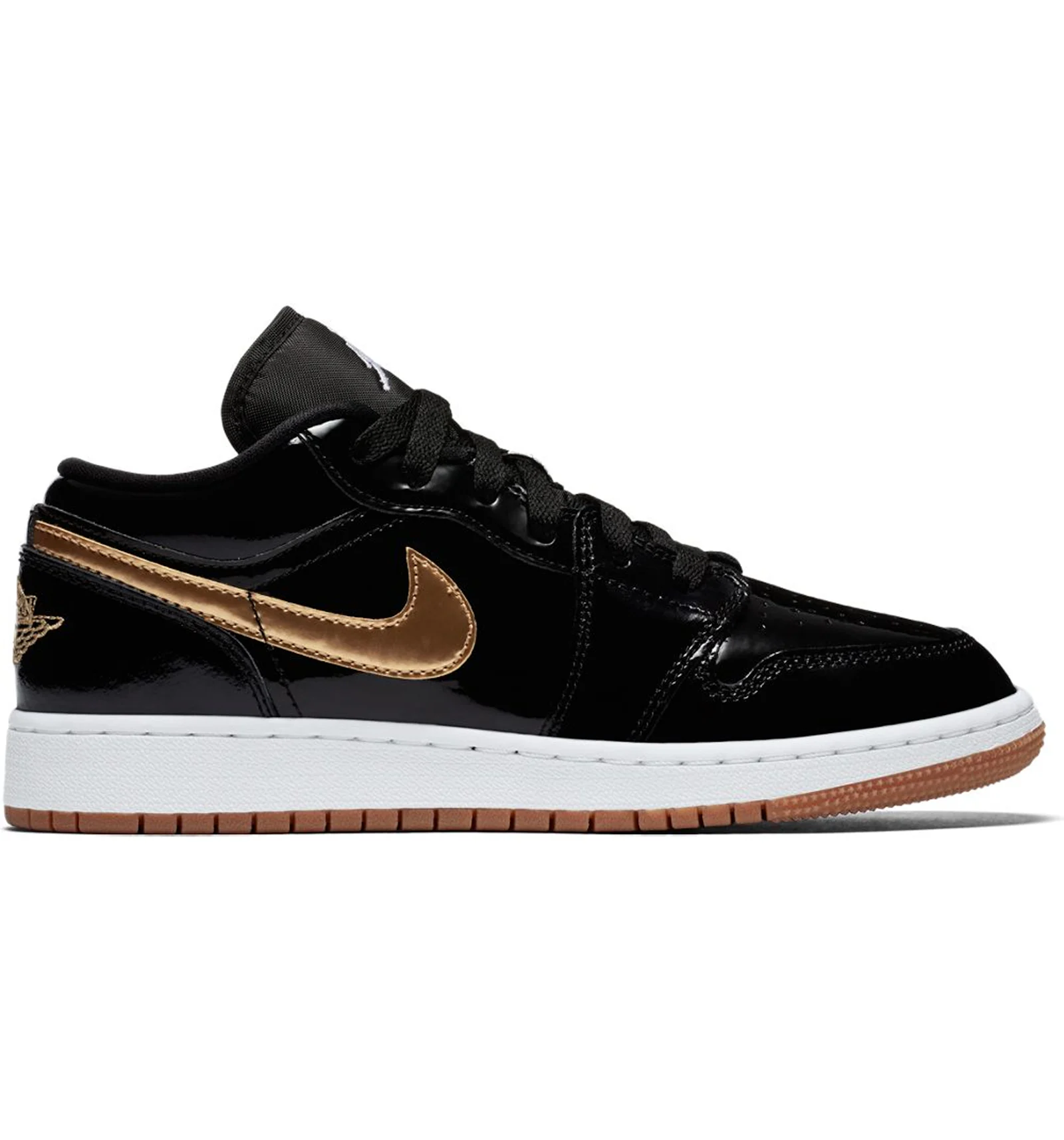 Jordan 1 low black gold best sale
