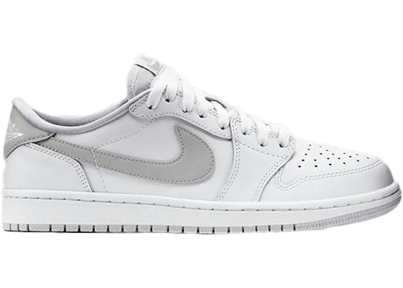 Jordan 1 Retro Low White Neutral Grey 100