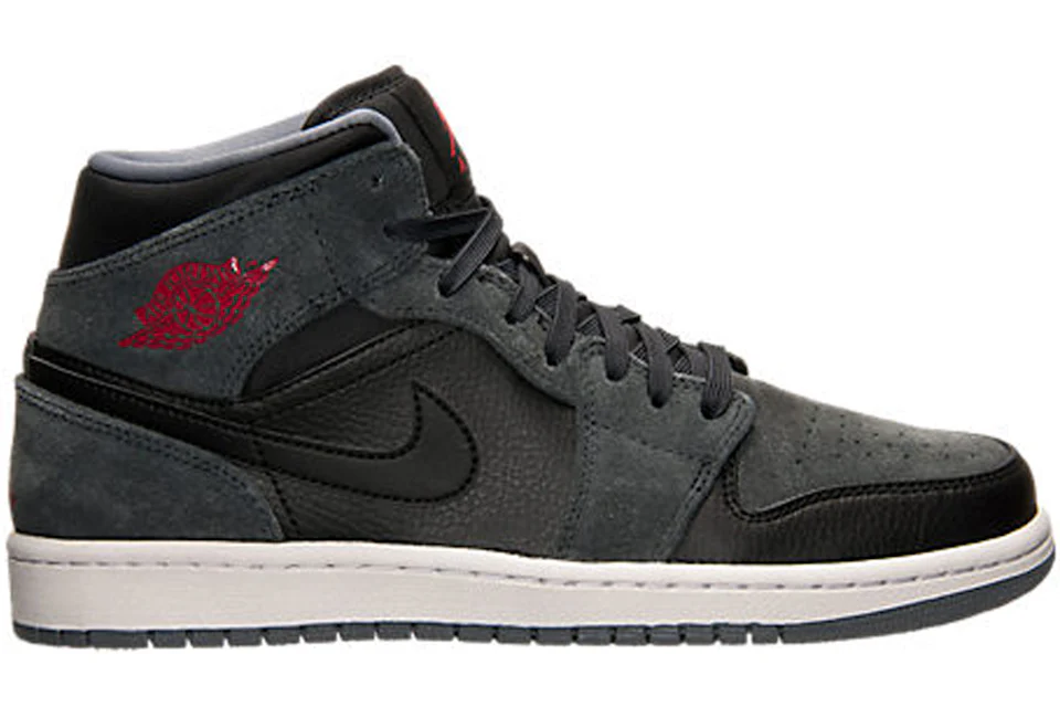 Jordan aj 1 top mid red and black