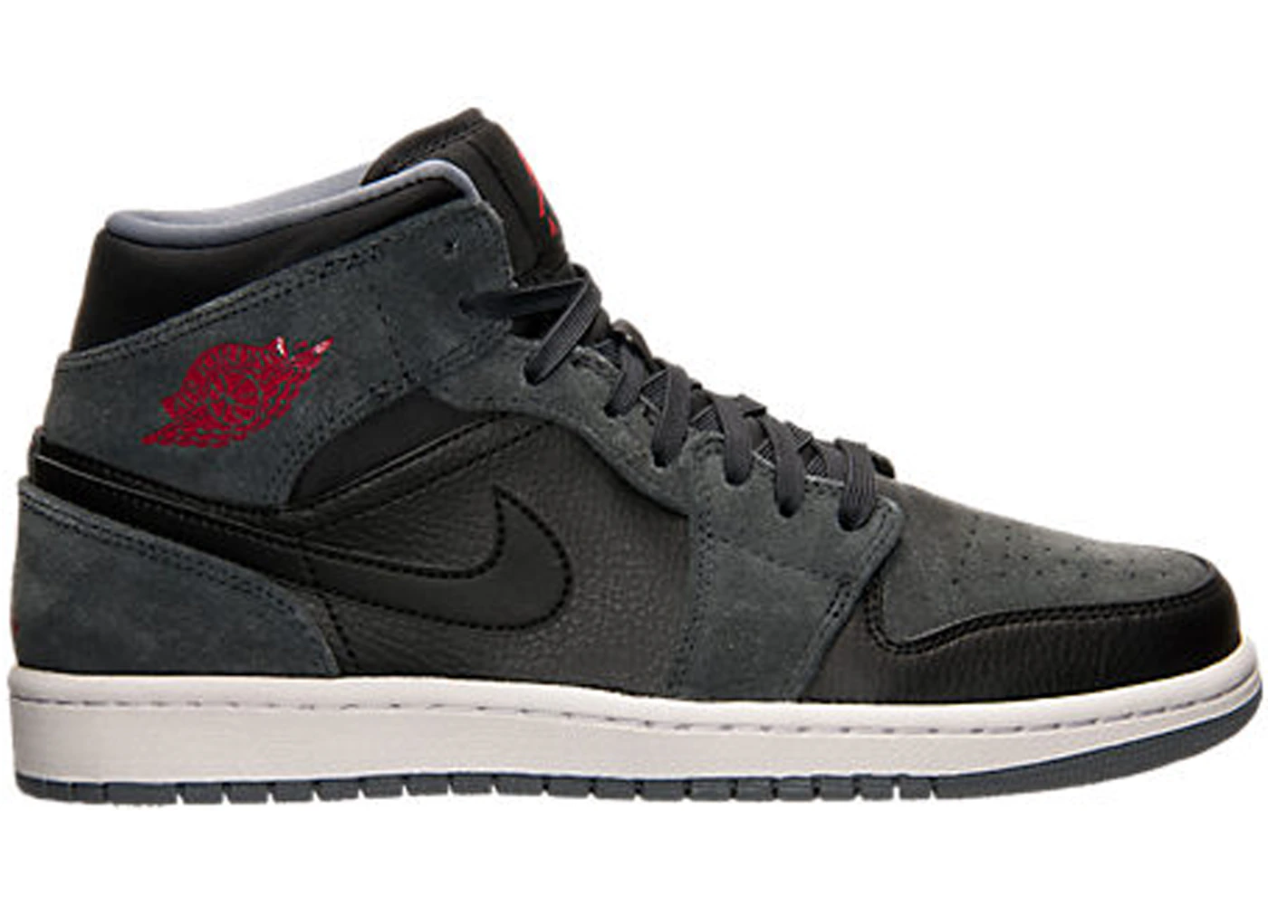 Jordan 1 Retro Mid Black Gym Red Anthracite Men s 554724 018 US
