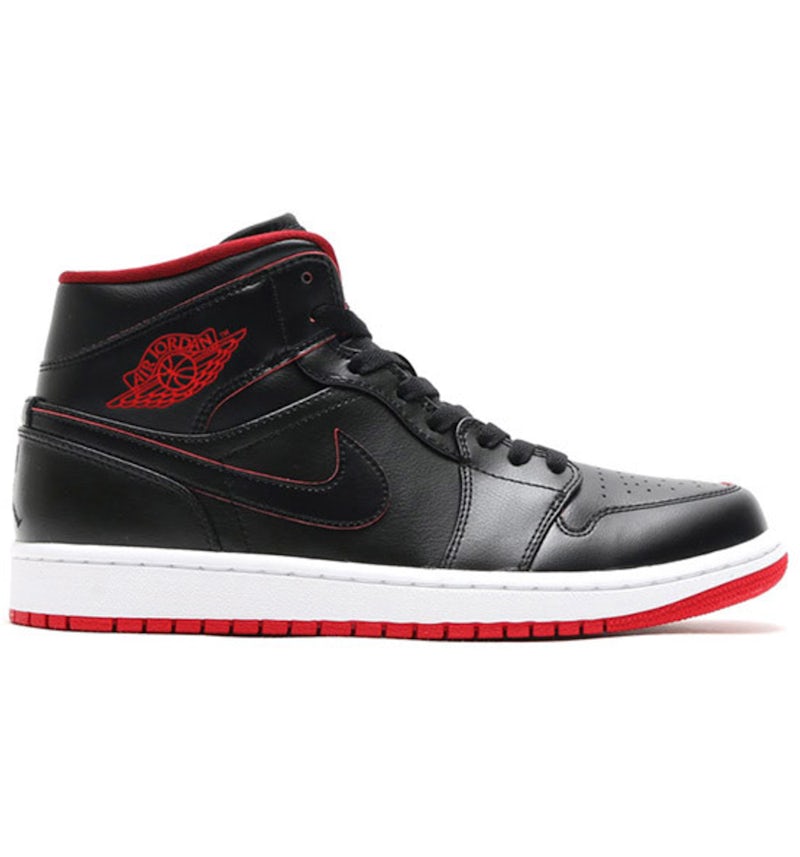 Jordan 1 Retro Mid Black Red White Men s 554724 028 US