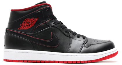 Jordan 1 Retro Mid Black Team Red - 554724-009