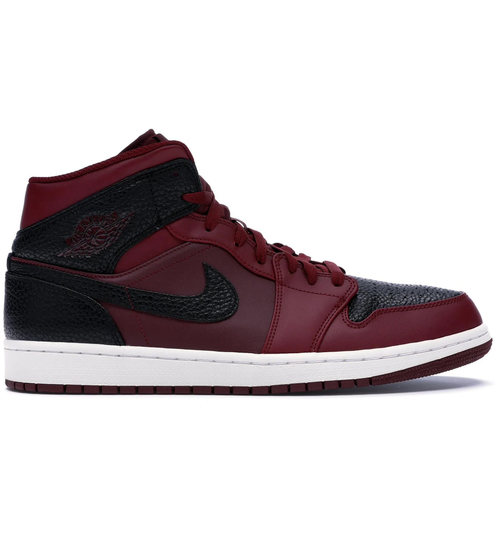 Jordan 1 Retro Mid Team Red Black Men s 554724 601 US