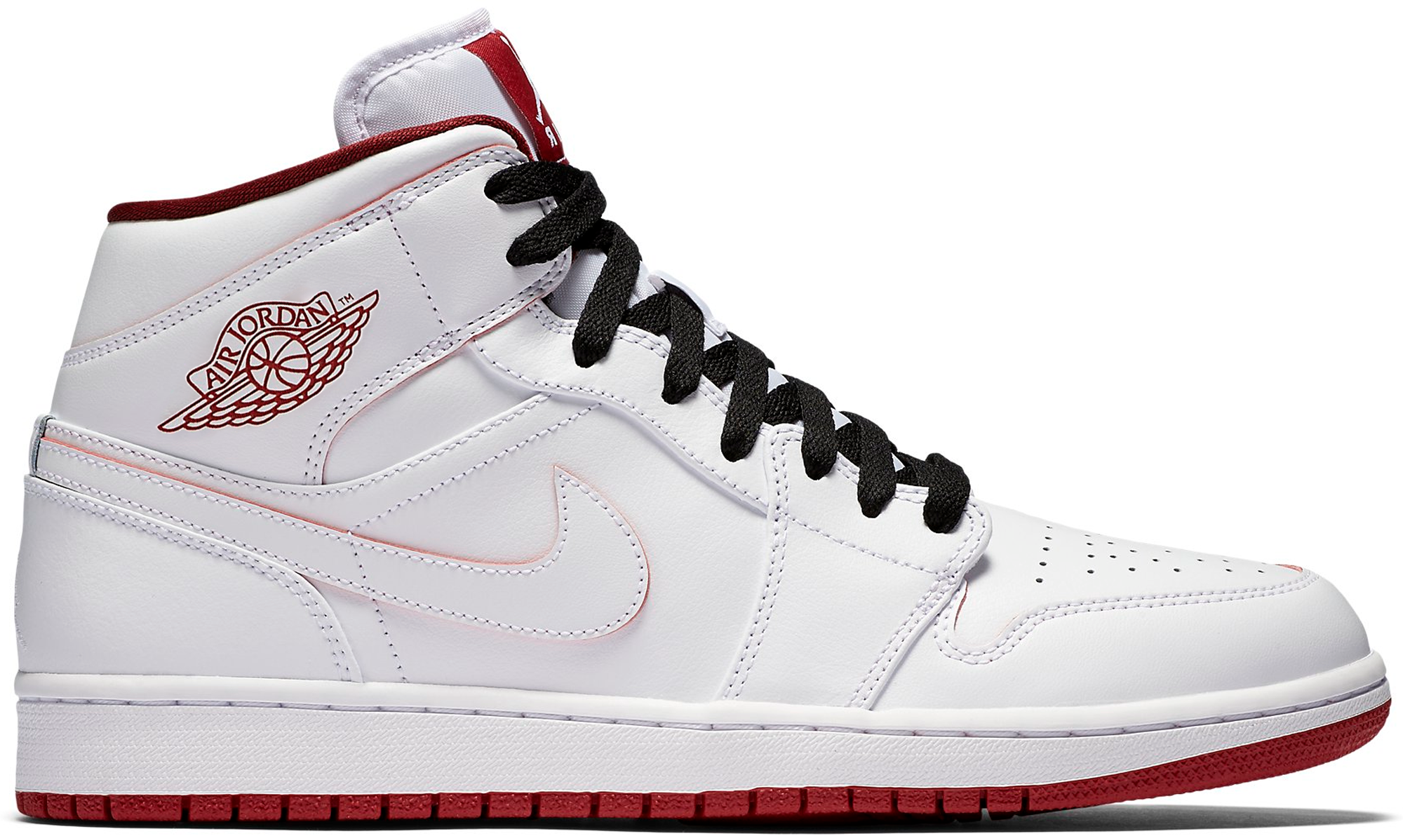 jordan 1 red and white mid