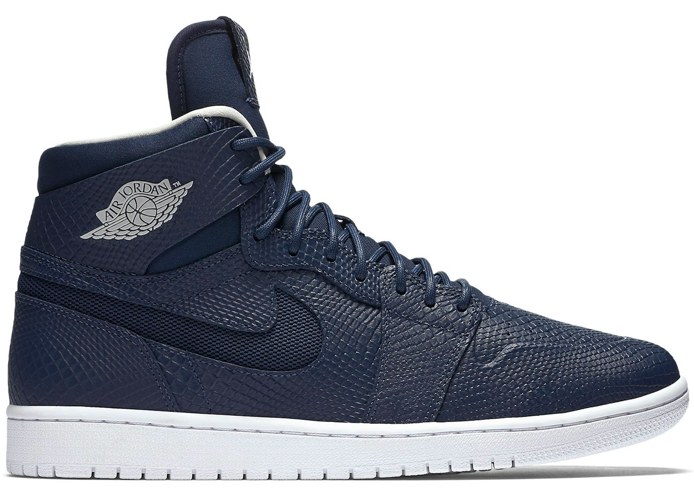 Navy blue and white jordans 1 Clearance