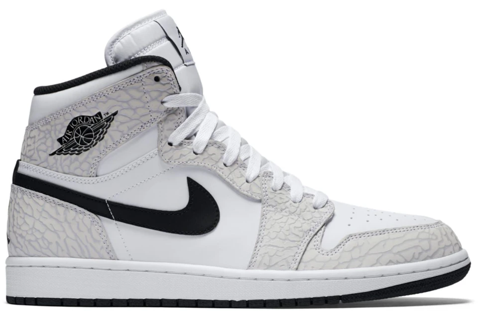 jordan 1 white elephant on feet