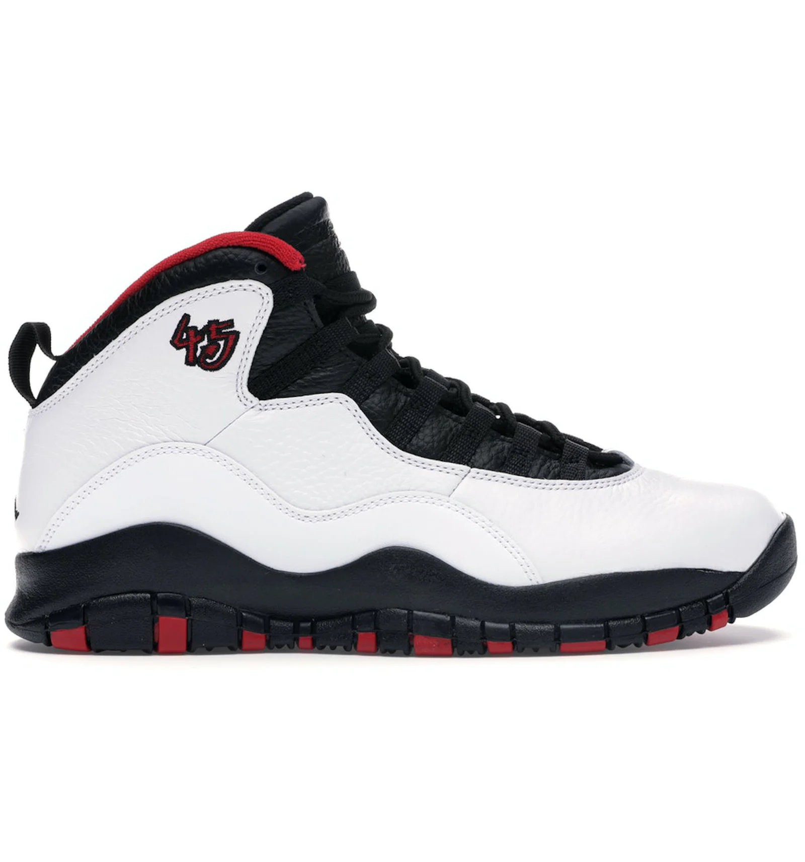 Jordan 10 red black top white