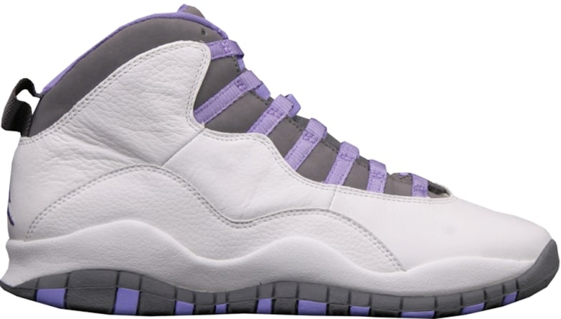 grey and white jordan 10