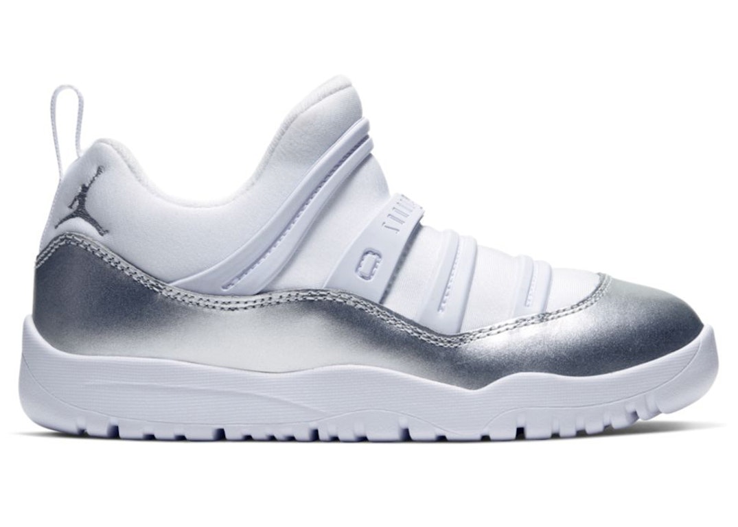 Pre-owned Jordan 11 Flex Vast Grey (ps) In White/vast Grey/metallic Silver