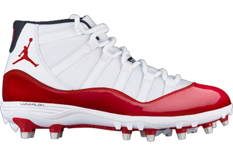 Jordan Red Mens Baseball Cleats 11 Retro Molded Jordan Baseball