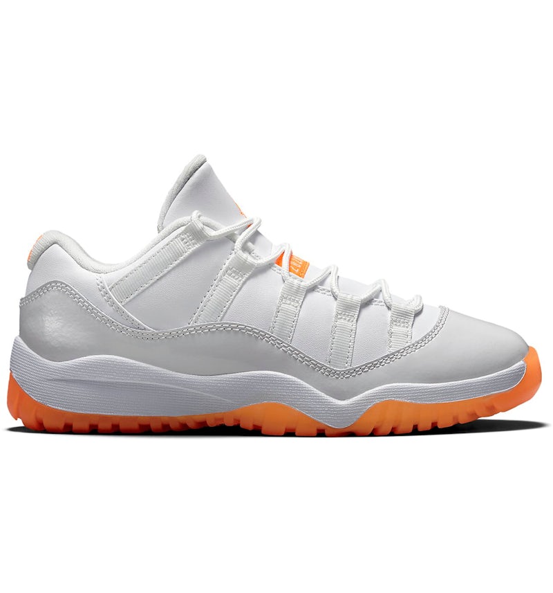 Nike Air Jordan Retro 11 Blanco Con Naranja Corte Bajo Jordan