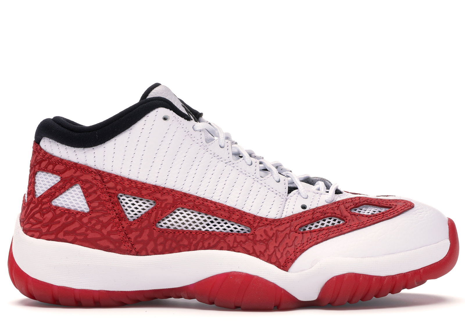 jordan 11 red and white low